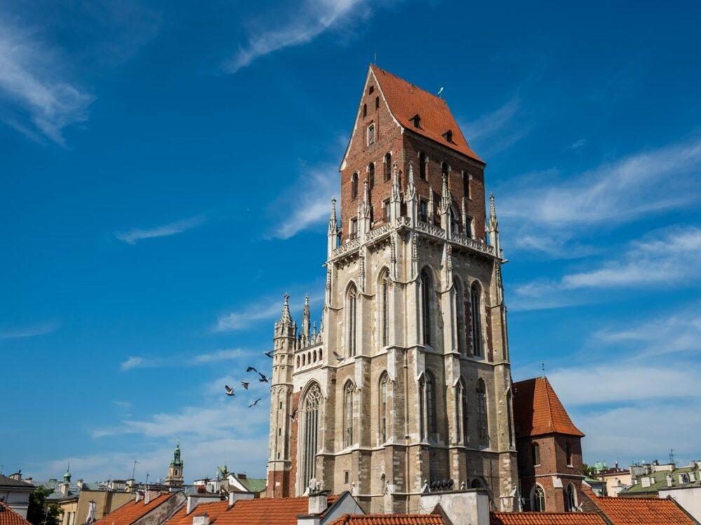 Detale architektoniczne wieży mariackiej