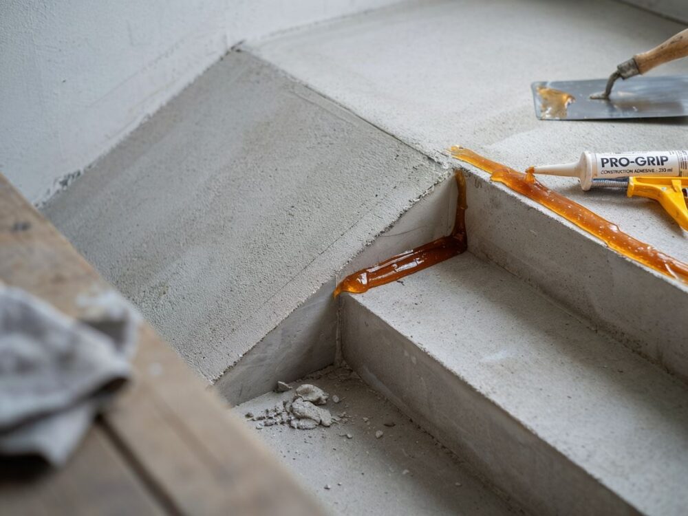 Schody betonowe przed wyrównaniem