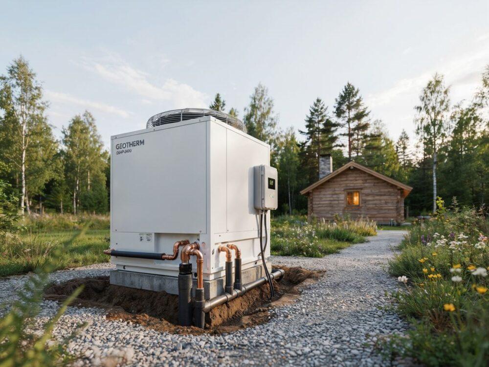 pompa ciepła off grid na dachu